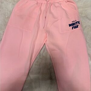 WHIT Kids Light Pink Joggers with Blue Print